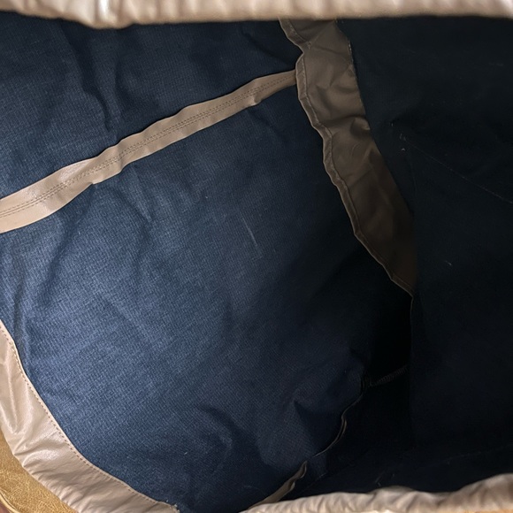 ZARA Limited Edition Faux Leather Jacket Outerwear Size M-L Caramel Tan Khaki - Picture 11 of 14